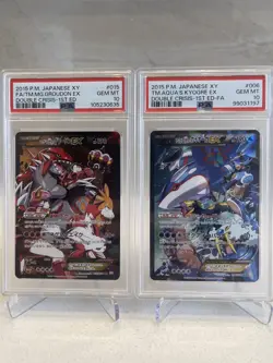 PSA 10 Team Magmas Groudon Team Aquas Kyogre EX 1st ED 015 006/034 Pokemon Card - Image 1