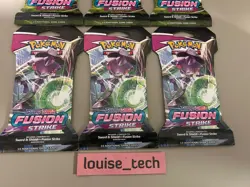 Pokemon TCG: Sword & Shield-Fusion Strike Sleeved Booster Pack (10 Cards) 6pks ✅ - Image 2
