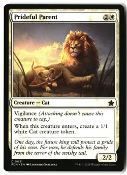 MTG Prideful Parent [FDN - 21] LP 4-75 - Image 1
