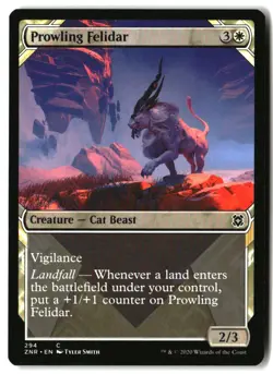 MTG Prowling Felidar (Showcase) [ZNR - 294] NM 4-35 - Image 1