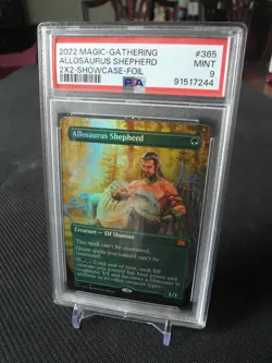 Allosaurus Shepherd FOIL - Double Masters - Graded PSA 9 MINT - mtg magic - Image 1