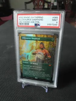 Allosaurus Shepherd FOIL - Double Masters - Graded PSA 9 MINT - mtg magic - Image 2