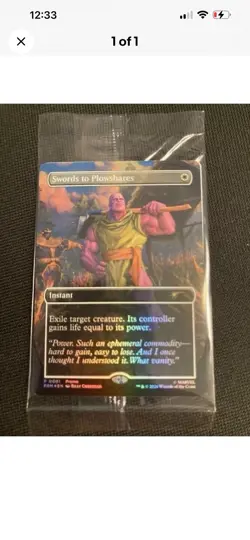 Magic the Gathering Swords to Plowshares #P0001 PSA Magazine Promo Sealed - Image 1