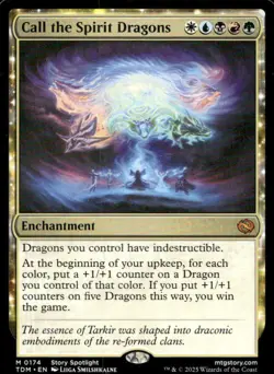 Call the Spirit Dragons 174 Mythic Tarkir: Dragonstorm MTG NM - Image 1