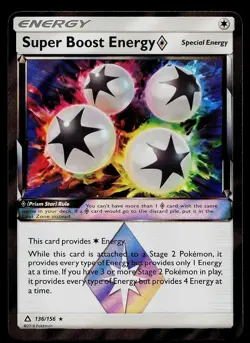 Pokemon Card - Super Boost Energy ◇ Ultra Prism 136/156 Prism Star Rare - Image 1