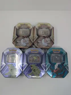 Lot Of 5 Pokemon TCG: Triple Whammy Tins Set Slaking, Tyranitar & Darkrai - NEW - Image 1