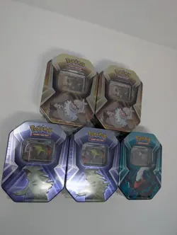 Lot Of 5 Pokemon TCG: Triple Whammy Tins Set Slaking, Tyranitar & Darkrai - NEW - Image 2