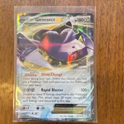 Pokemon Genesect EX Ultra Rare Holo 64/124 Fates Collide Basic EX 180 HP - Image 1