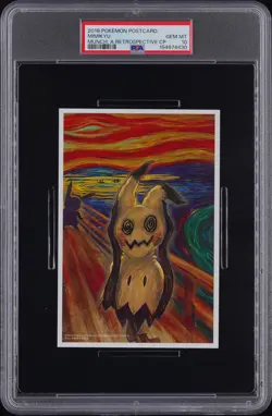 2018 POKEMON MUNCH: A RETROSPECTIVE CAMPAIGN POSTCARD MIMIKYU PSA 10 - Image 1