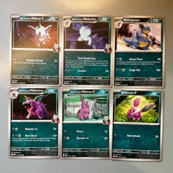 Nidoran Family Female & Male Team Rocket Pokemon TCG Lot 6 Cards - Image 1