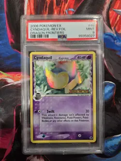 PSA 9 MINT Cyndaquil Reverse Foil EX Dragon Frontiers 45 Holo Pokemon Card - Image 1