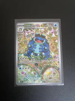 Seismitoad 105/086 Illustration Rare Full Art Pokemon Scarlet Violet Black Bolt - Image 1