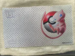 White Pokemon TCG Scarlet & Violet 151 Mew Standard Playmat Rubber Non-Slip - Image 1