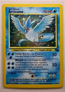 Articuno 2/62 Fossil Holo Rare Vintage Raw - Pokemon Card TCG - Image 1