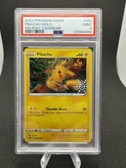 2020 POKEMON JAPANESE S PROMO #124 PIKACHU-HOLO PIKAPIKA! PIKACHU! CMPGN PSA 9 - Image 1
