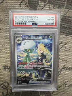 Pokemon TCG Cynthia's Roserade 184/182 PSA 8 Graded Holo Rare - Image 1