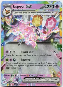 Espeon ex 034/131 Holo Double Rare Prismatic Evolutions Pokemon Near Mint - Image 1