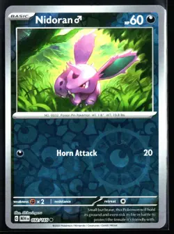 2023 Scarlet & Violet - 151 Nidoran #32 Reverse Holo Pokemon Card - Image 1