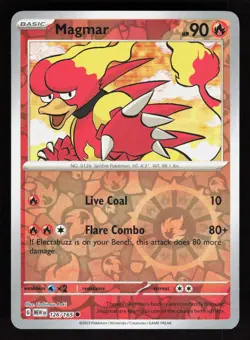 Magmar 126/165 Common SV: Scarlet & Violet 151 Reverse Holofoil - Image 1