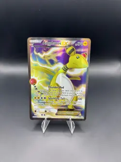 Ampharos EX 87/98 Ultra Rare Full Art Holo Rare Ancient Origins Pokemon Card NM - Image 1