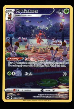 Pokemon Kricketune SWSH: Crown Zenith: Galarian Gallery #GG02/GG70 NM - Image 1