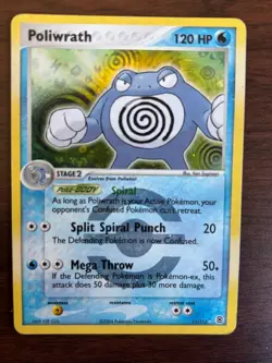 Poliwrath 11/112 HOLO Pokemon card 120 HP - LP - Image 1