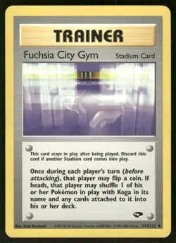 Pokemon Tcg Fuchsia City Gym #114 Pokemon Gym Challenge MP - Image 1