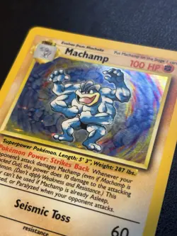 Pokemon TCG Machamp 8/102 Base Set Holo Rare 1st Edition LP/MP - Image 2