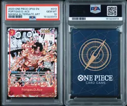 One Piece Portgas.D.Ace Manga Alt Art OP02-013 Paramount War PSA 10 - Image 3