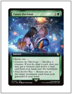 1x Yuna's Decision, Extended Art, Final Fantasy, Magic MTG NM - Image 1