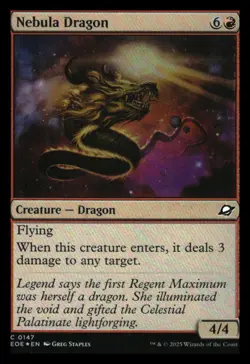 Nebula Dragon Foil Edge of Eternities MTG NM - Image 1