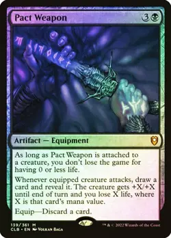 NM Foil Pact Weapon, MTG, Baldur's Gate, Magic the Gathering, 139 - Image 1