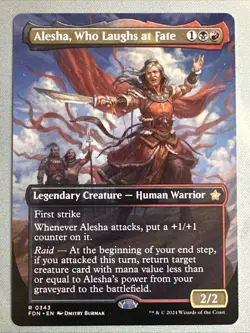 MTG / Alesha, Who Laughs at Fate / FDN / #0343 / Regular (Borderless) Rare / NM - Image 1