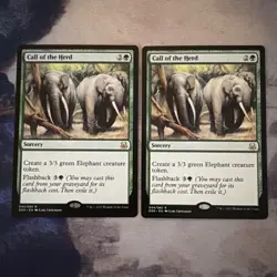 2x Call of the Herd- Duel Decks: Mind vs. Might- NM- Mtg Magic The Gathering - Image 1