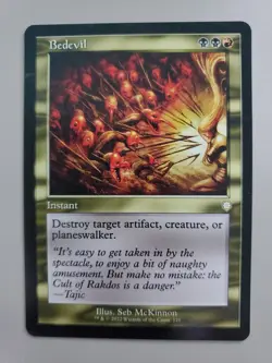 MTG Bedevil Commander: the Brothers' War Retro Frame Rare - Image 1