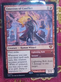 Emeritus of Conflict Secrets of Strixhaven Magic The Gathering MTG red wizard - Image 1