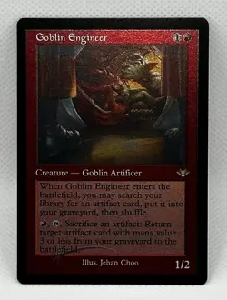 Goblin Engineer Modern Horizons Retro Frame Foil Etched Rare Red 16 MTG NM - Image 1