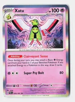 Xatu 026/091 Paldean Fates Pokemon Holo Rare Near Mint - Image 1
