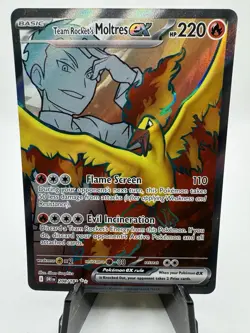 The Pokemon Company Team Rocket's Moltres ex 208/182 EX Holo Basic HP220 - Image 1