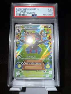2025 POKEMON WHT EN-WHITE FLARE ILLUSTRATION RARE #147 ZWEILOUS PSA 9 - Image 1