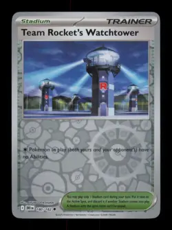 REVERSE HOLO TEAM ROCKET'S WATCHTOWER UNCOMMON 180/182 NM POKEMON - Image 1