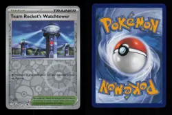 REVERSE HOLO TEAM ROCKET'S WATCHTOWER UNCOMMON 180/182 NM POKEMON - Image 3