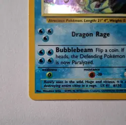 Pokemon Base Set Gyarados 6/102 Holo Rare 1999 100 HP Stage 1 English - Image 4