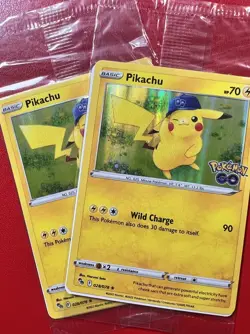 Sealed Pokemon GO Pikachu Promo Lot 2 Basic Cards English Regular 028/078 - Image 1