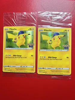 Sealed Pokemon GO Pikachu Promo Lot 2 Basic Cards English Regular 028/078 - Image 2