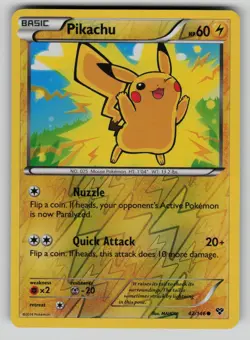 Pikachu 42/146 XY Reverse Holo Pokemon LP - Image 1
