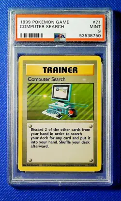 1999 Pokemon Base Set Unlimited Computer Search Rare #71 PSA 9 MINT - Image 1