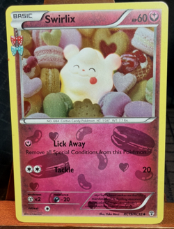 HOLO Swirlix RC19/RC32 - Yuka Morii Clay Art XY Generations Pokemon Card RC - Image 1
