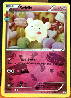 HOLO Swirlix RC19/RC32 - Yuka Morii Clay Art XY Generations Pokemon Card RC - Image 2