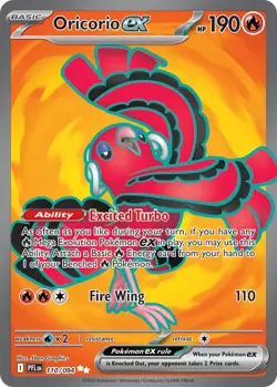 Oricorio ex 110/094 Phantasmal Flames Ultra Rare Holo Pokemon NM - Image 1